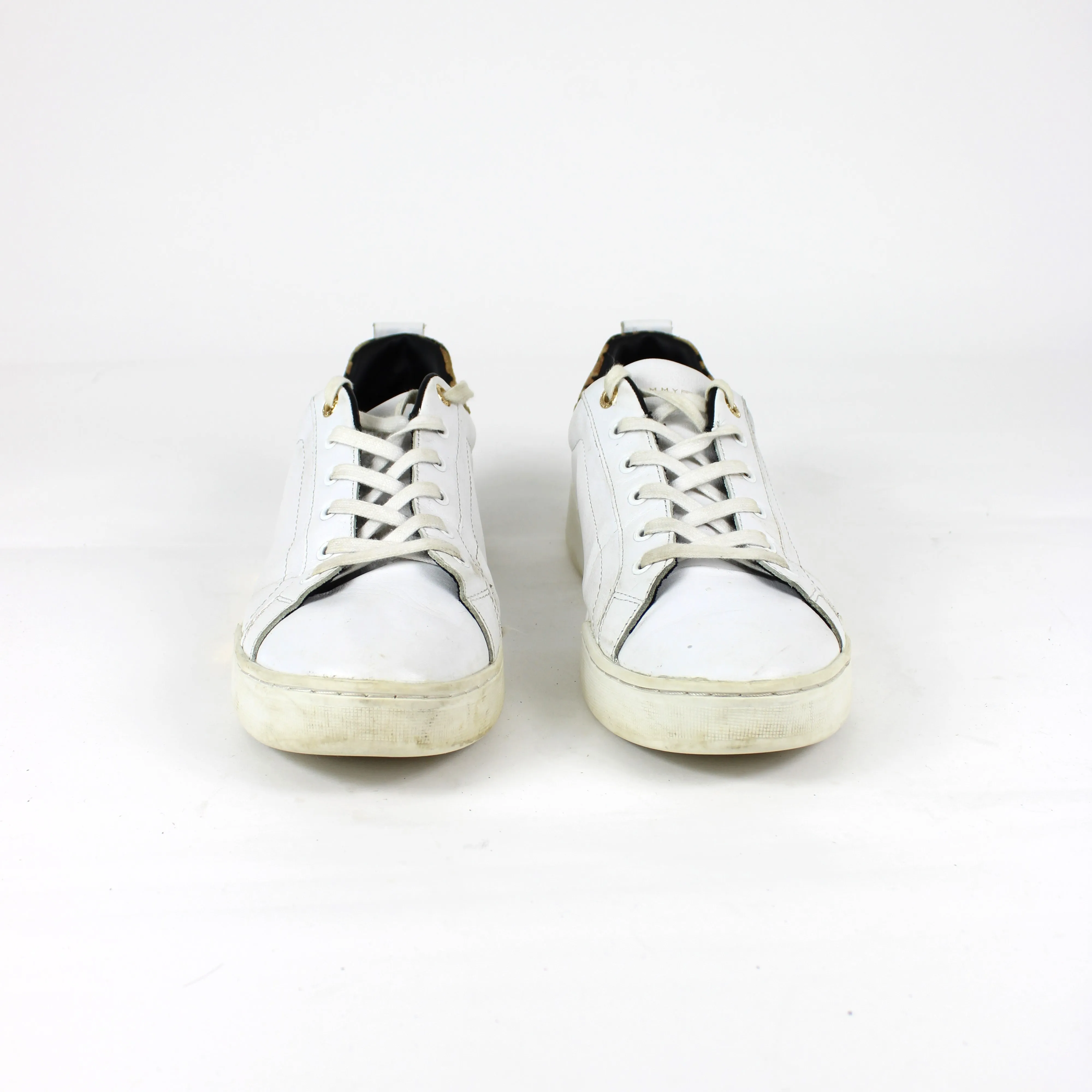 Tommy Hilfiger White Leather Sneakers