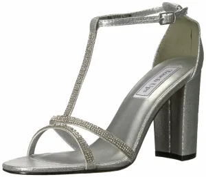 Touch Ups Women's Gwen Heeled Sandal, Silver, 7 M US - Very Good