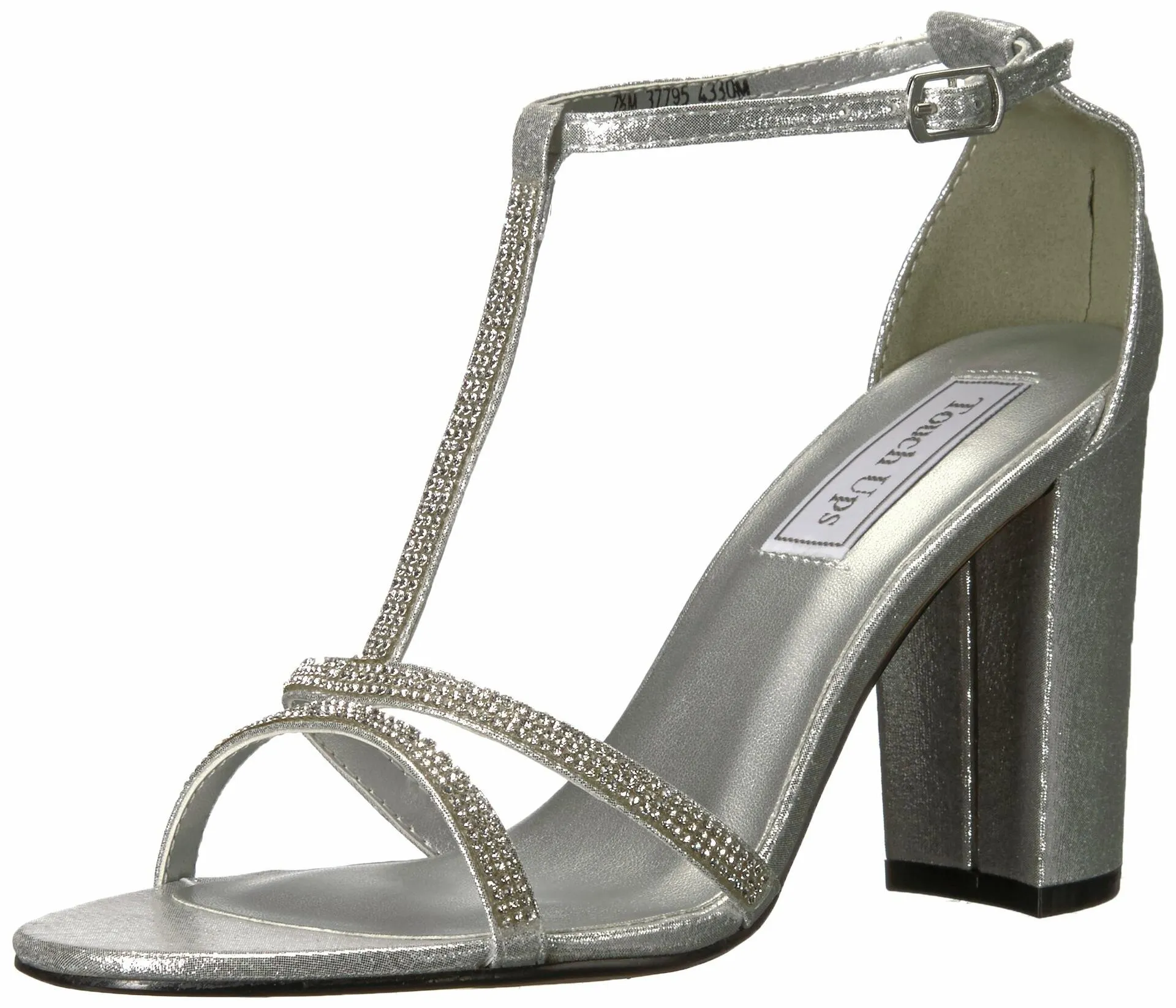 Touch Ups Women's Gwen Heeled Sandal, Silver, 7 M US - Very Good