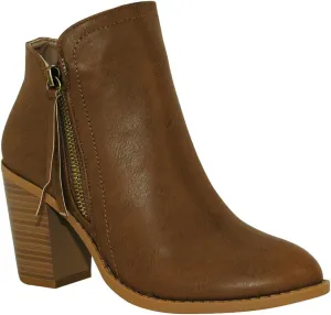 TRENDSUP Women's Fashion Side Zipper Booties