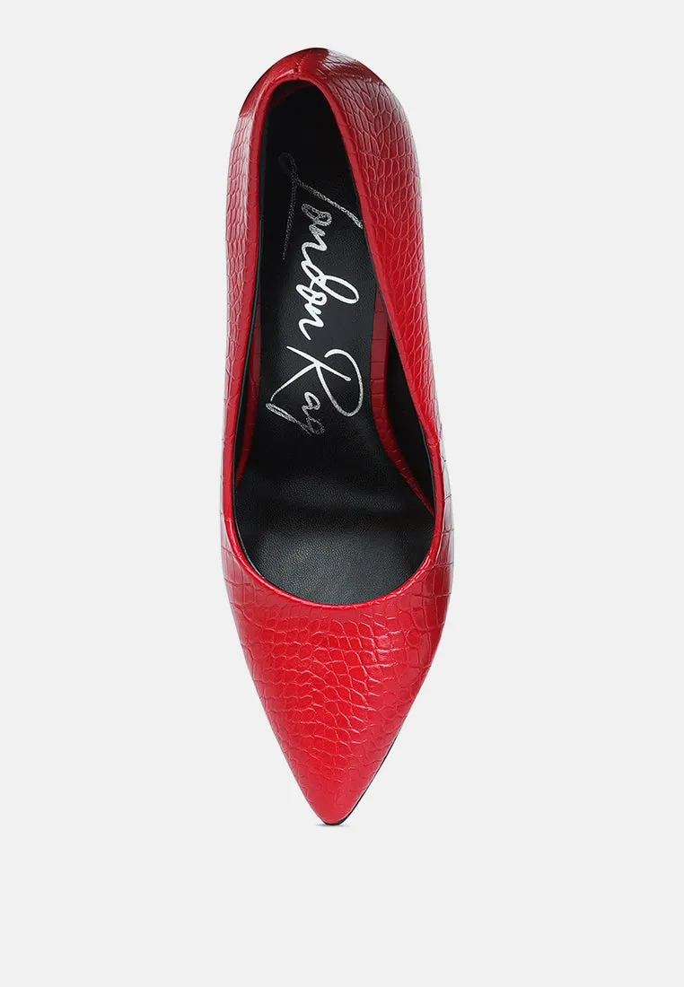 Urchin Croc High Stiletto Heel Pumps By Ruw