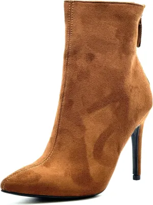Wild Diva Womens Pointy Toe Stiletto High Heel Zipper Ankle Boots Booties