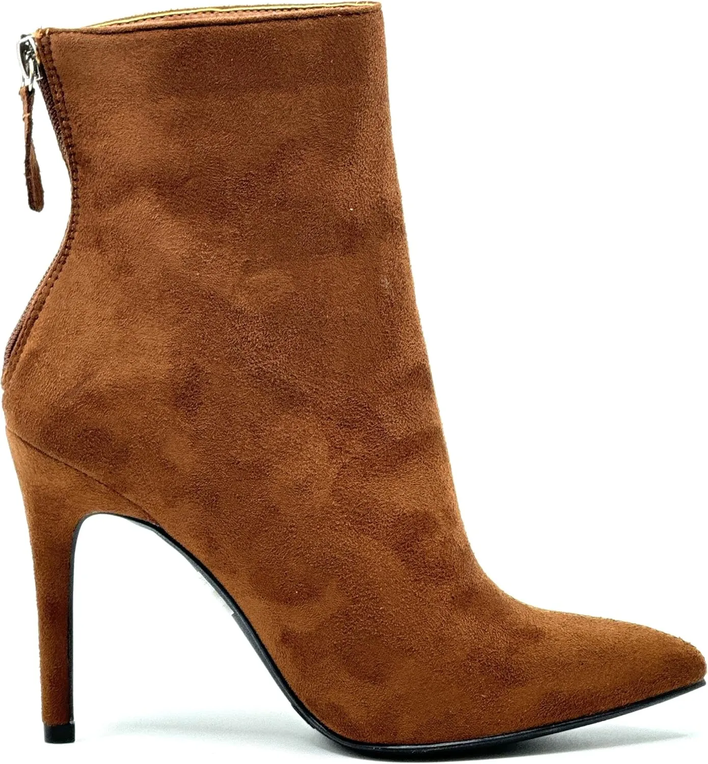 Wild Diva Womens Pointy Toe Stiletto High Heel Zipper Ankle Boots Booties
