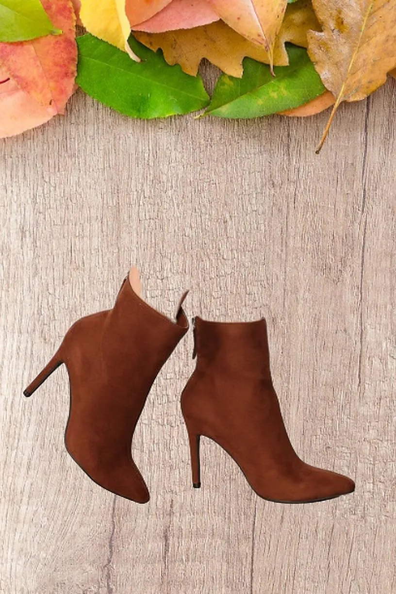 Wild Diva Womens Pointy Toe Stiletto High Heel Zipper Ankle Boots Booties