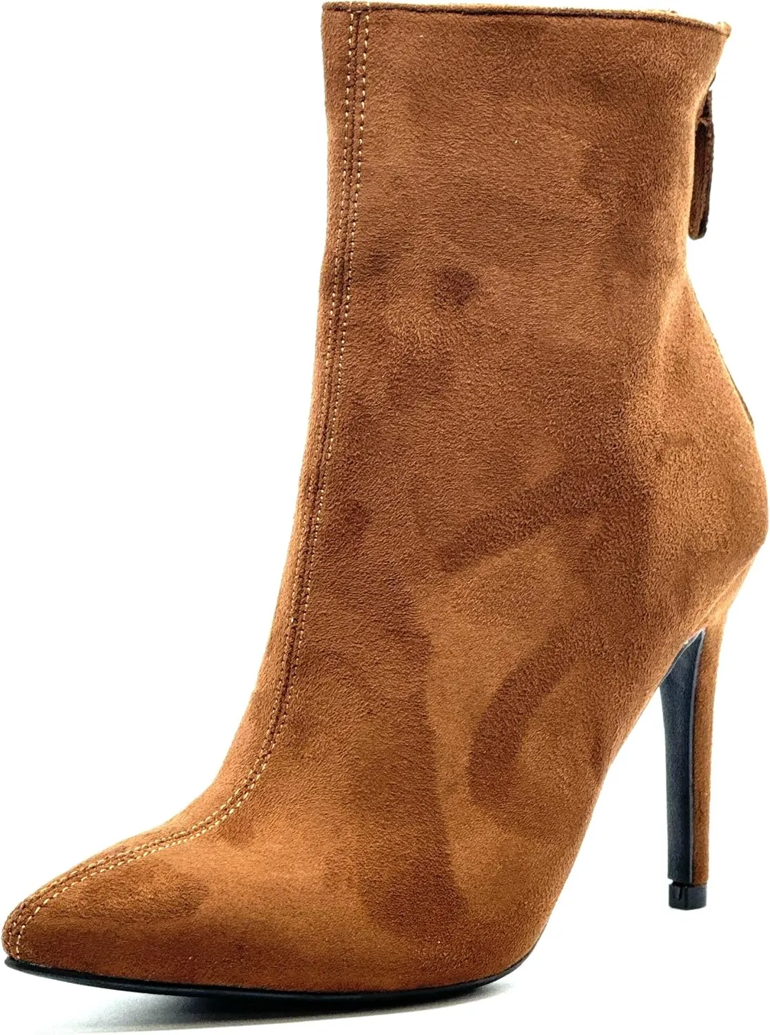 Wild Diva Womens Pointy Toe Stiletto High Heel Zipper Ankle Boots Booties