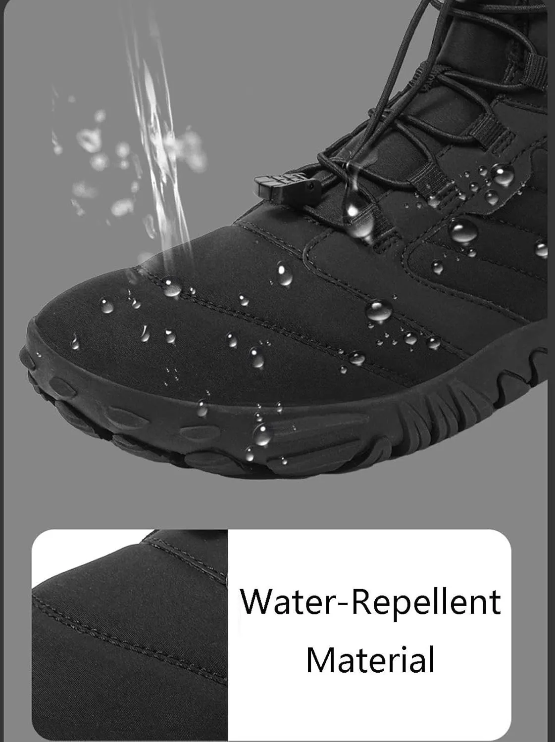 Winter Hike Barefoot Footwear Shoes Womens Mens Wide Toe Box Non-Slip Trail Running High Warm and Non-Slip Boots