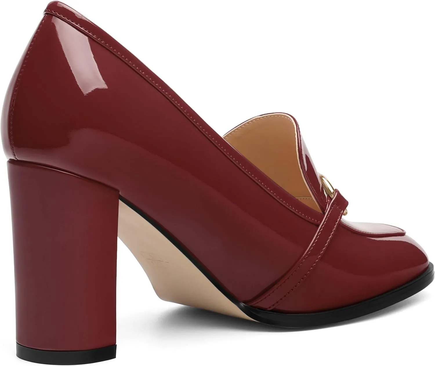 Women's Chunky Heel Square Toe Pumps, Heel High Loafers for Women, Office Commuter Party Prom Single Shoes