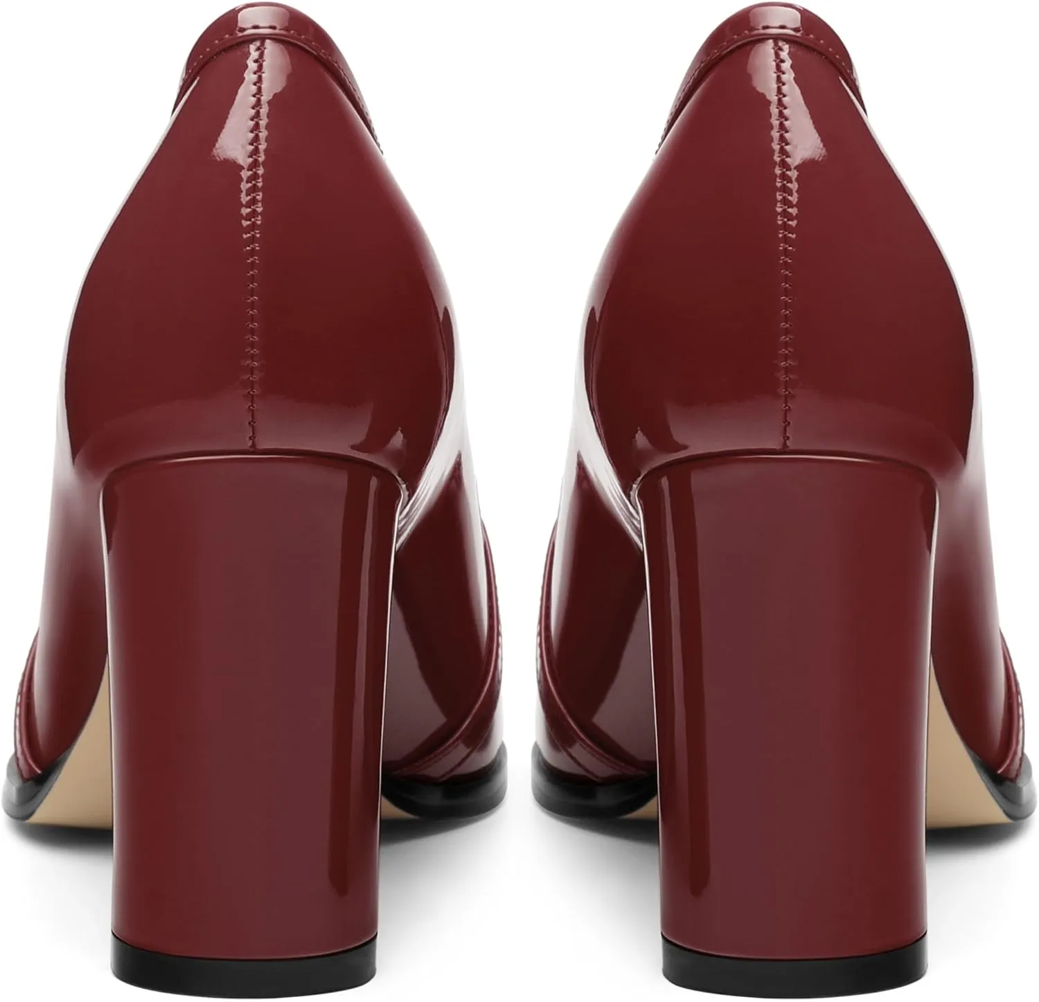 Women's Chunky Heel Square Toe Pumps, Heel High Loafers for Women, Office Commuter Party Prom Single Shoes