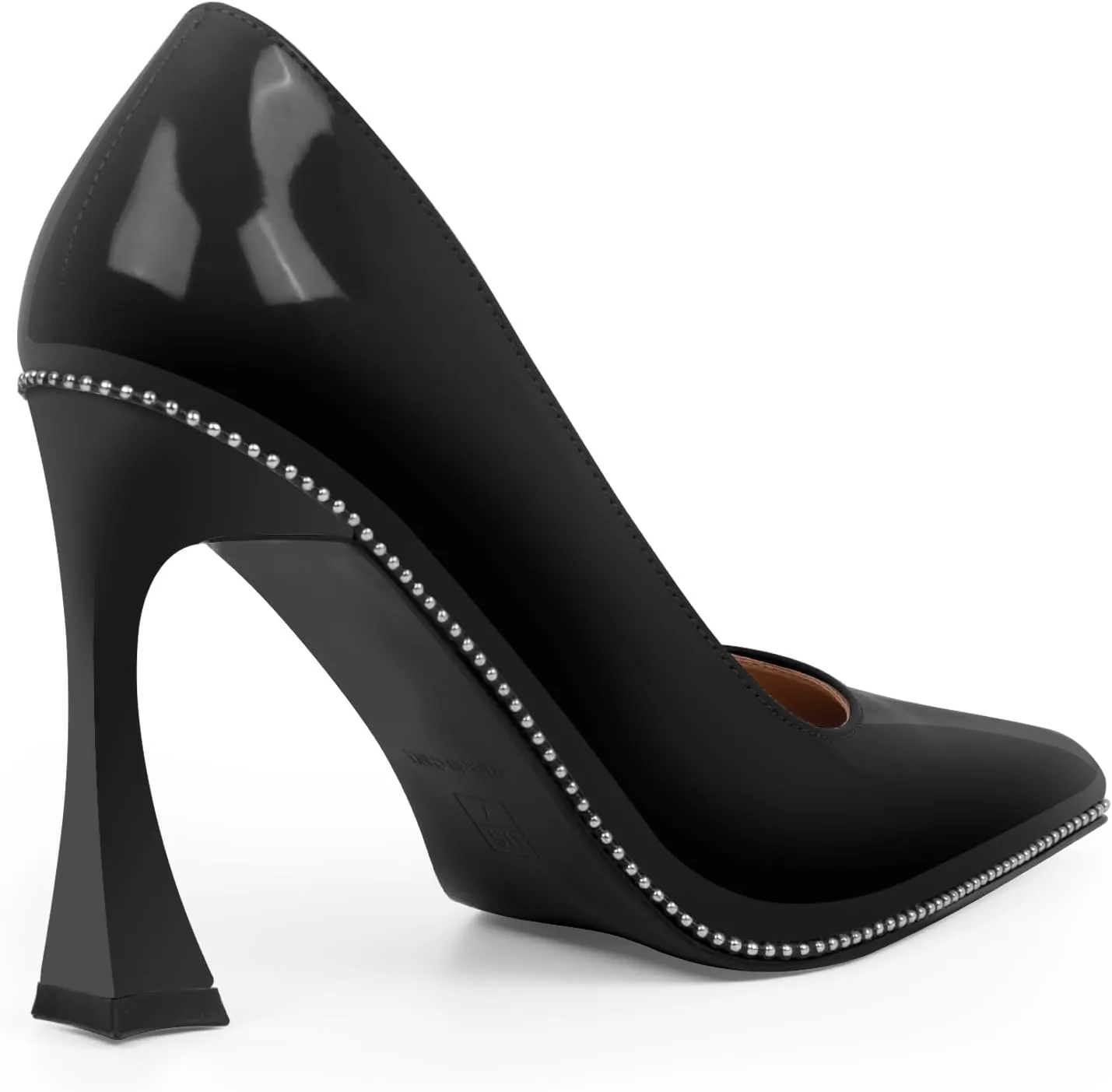 Women's Closed Pointed Toe Stilettos High Heels Pumps Patent Leather Dress Shoes