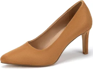 Women's Heels Closed Pointed Toe Pumps Stiletto High Heels Comfortable Wedding Party Dress Shoes 3-Inch
