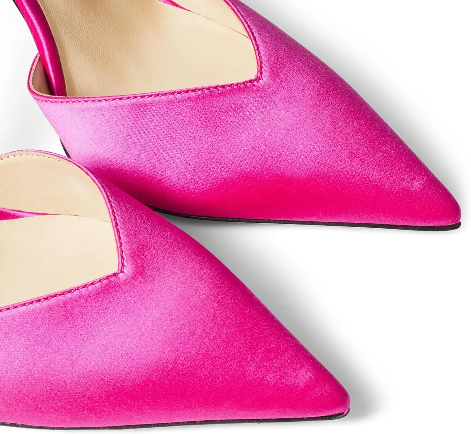 Women’s Pointed Toe Heels Sparkling Crystal Ankle Strap Heeled Sandals Wedding Stiletto Heel Satin Dressy Party Shoes