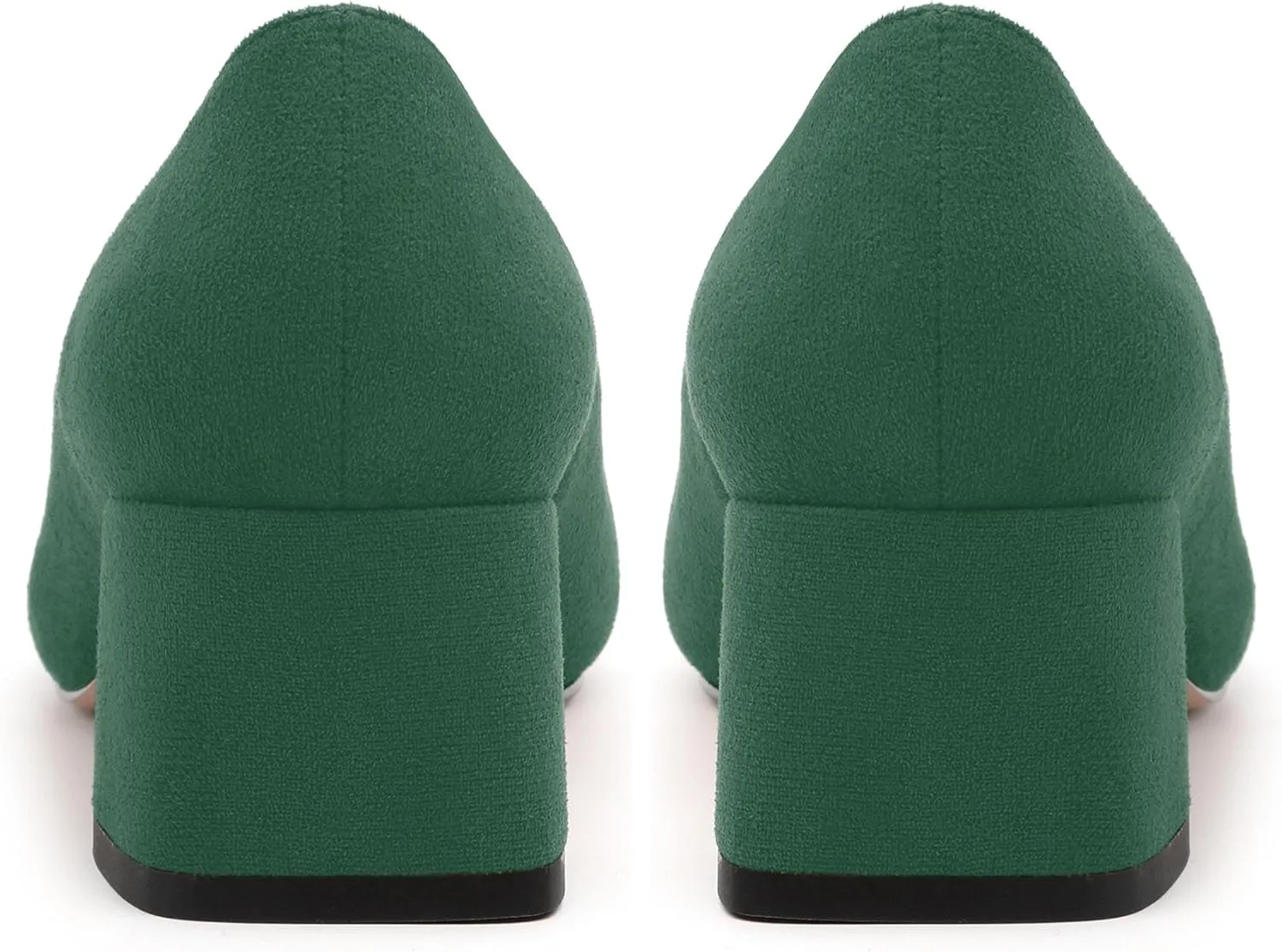 Women’s Pumps, Chunky Low Block Heels Square Closed Toe Dress Pumps Shoes for Women