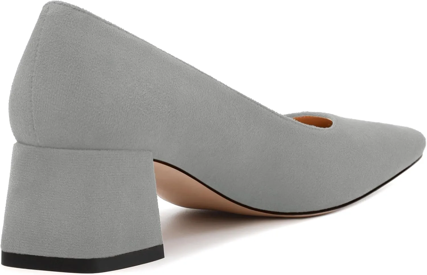 Women’s Pumps, Chunky Low Block Heels Square Closed Toe Dress Pumps Shoes for Women