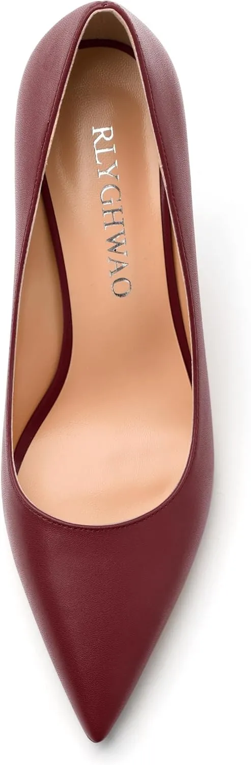 Women's Pumps, Pointed Closed Toe Stiletto High Heels, Fashion Solid High Heel Shoes for Women