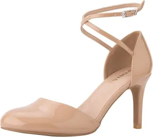 Women's Pumps Round Toe Ankle Strap Stiletto Heels Wedding Party Dressy Shoes