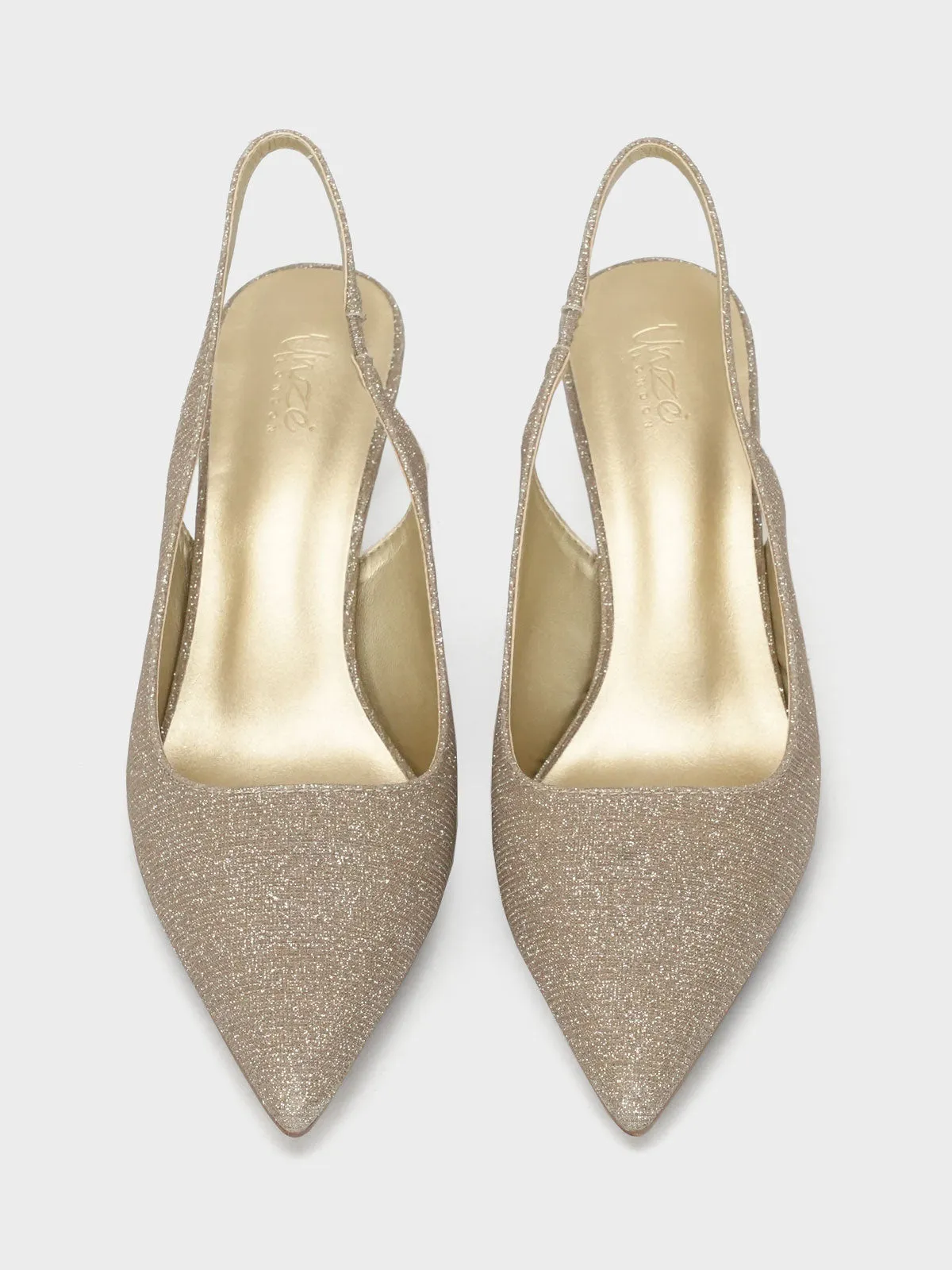 Women's "BERLIOZ" Shimmer Stiletto Courts