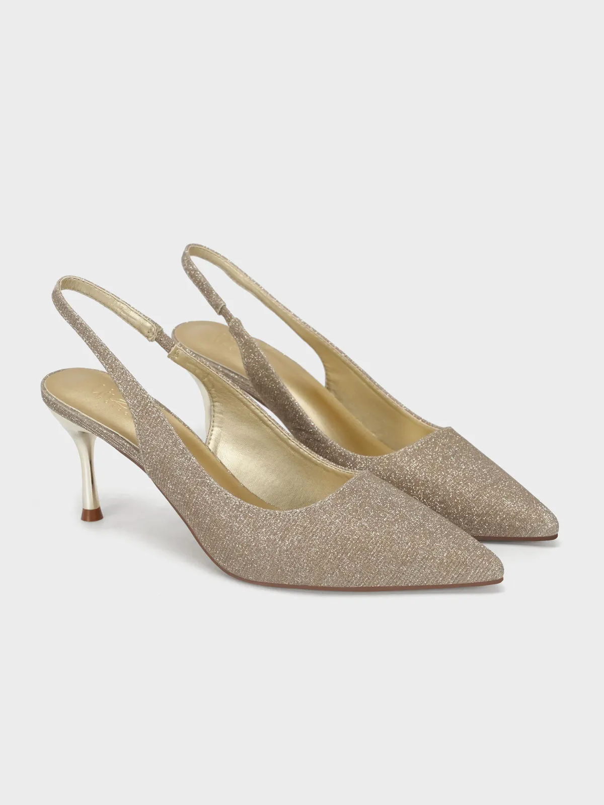 Women's "BERLIOZ" Shimmer Stiletto Courts