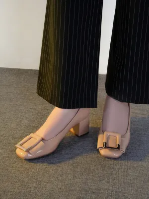 Womens "KAIRO" Chunky Heel Pointy Toe Courts