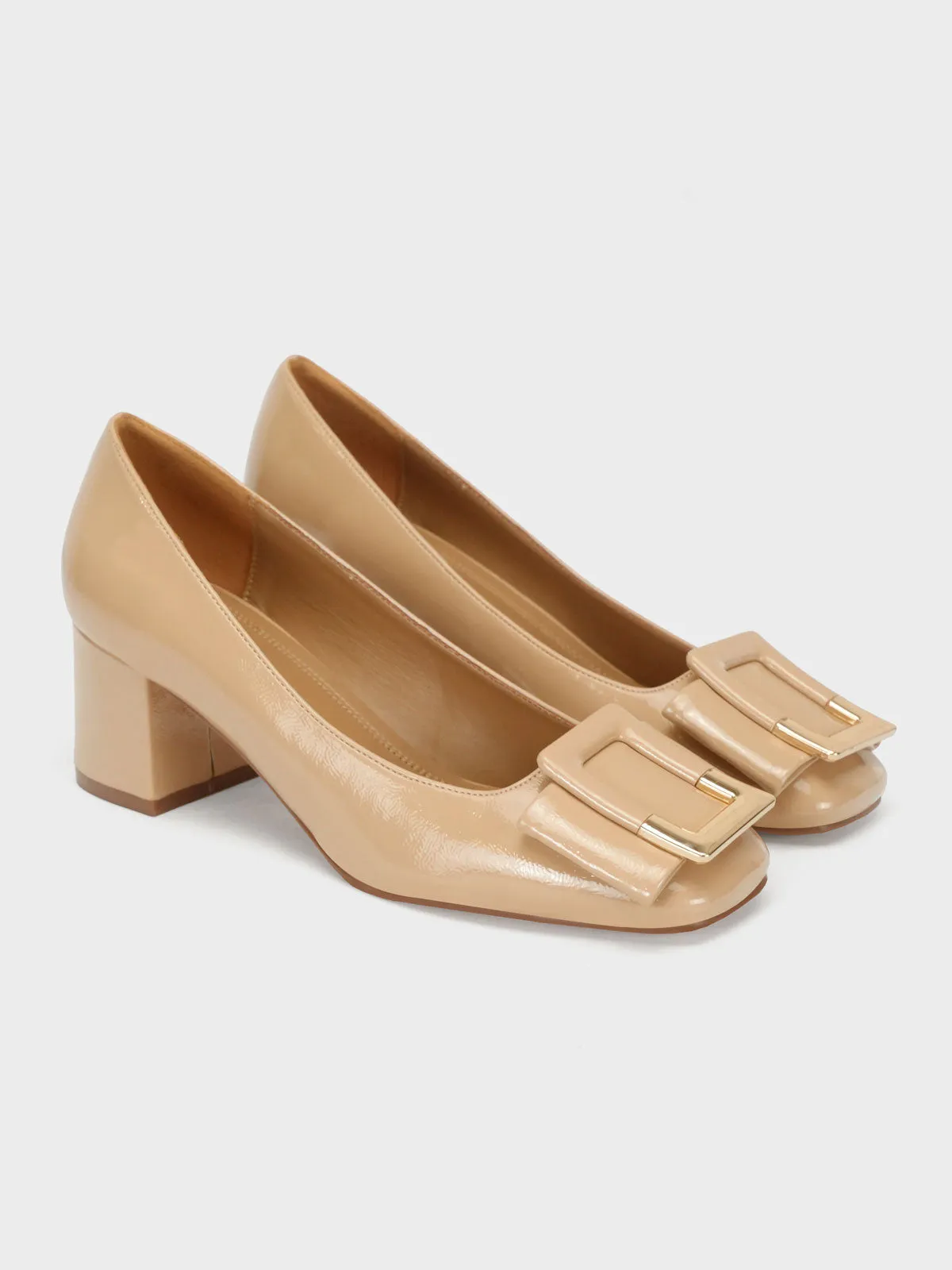 Womens "KAIRO" Chunky Heel Pointy Toe Courts