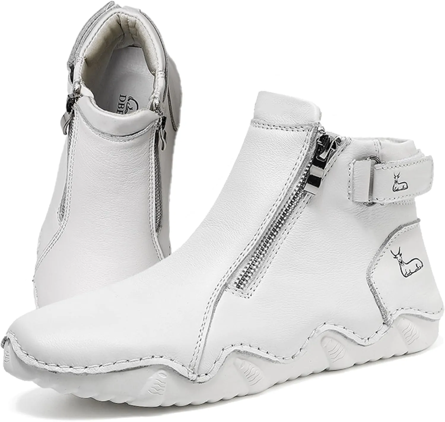 Women's Suede Round Toe Zipper Chukka Boot Warm Fur Lined Snow Boot Ankle High Top Casual Booties Winter Cold Weather outdoor hiking Boots
