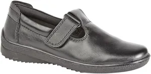 Womens/Ladies Softie Leather T-Bar Leisure Shoes