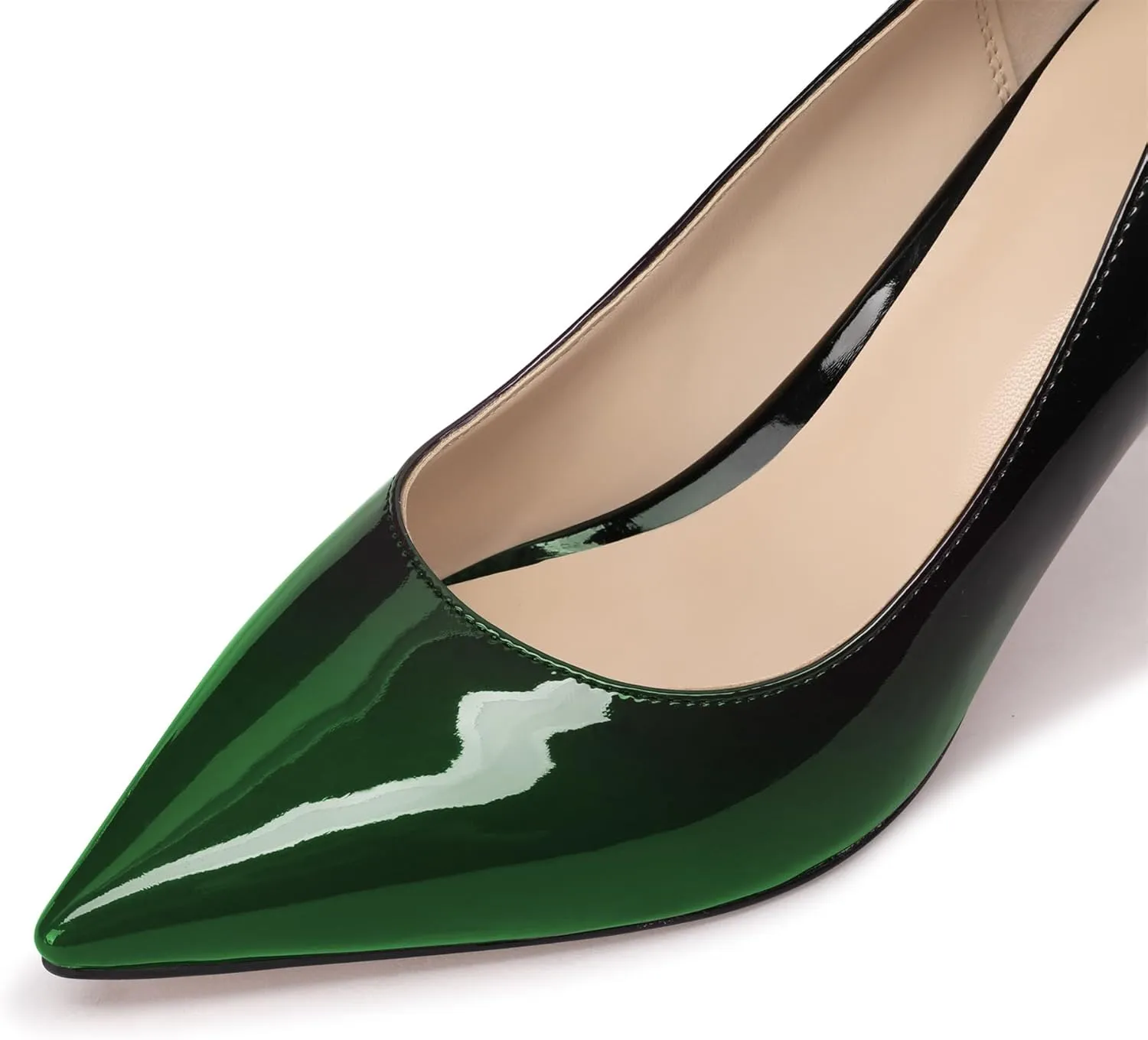 XINIUNIU High Heels for Women Pumps Gradient Patent Leather 4 inches 10CM Formal Shoes Sexy Fashion Stiletto Dress Shoes Wedding Shoes Pointed Toe