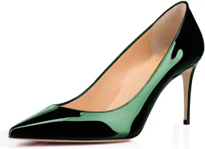 XYD Women Formal Closed Pointy Toe Pumps Slip On High Heel Stiletto for Office Lady Daily Wearing Dress Shoes