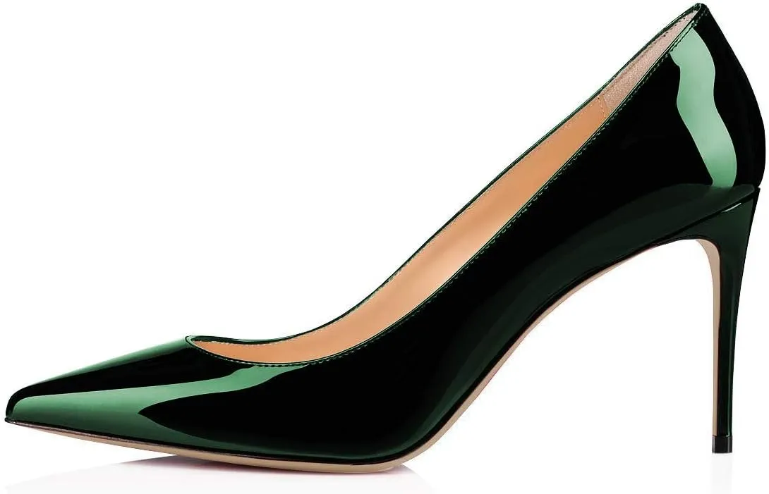 XYD Women Formal Closed Pointy Toe Pumps Slip On High Heel Stiletto for Office Lady Daily Wearing Dress Shoes