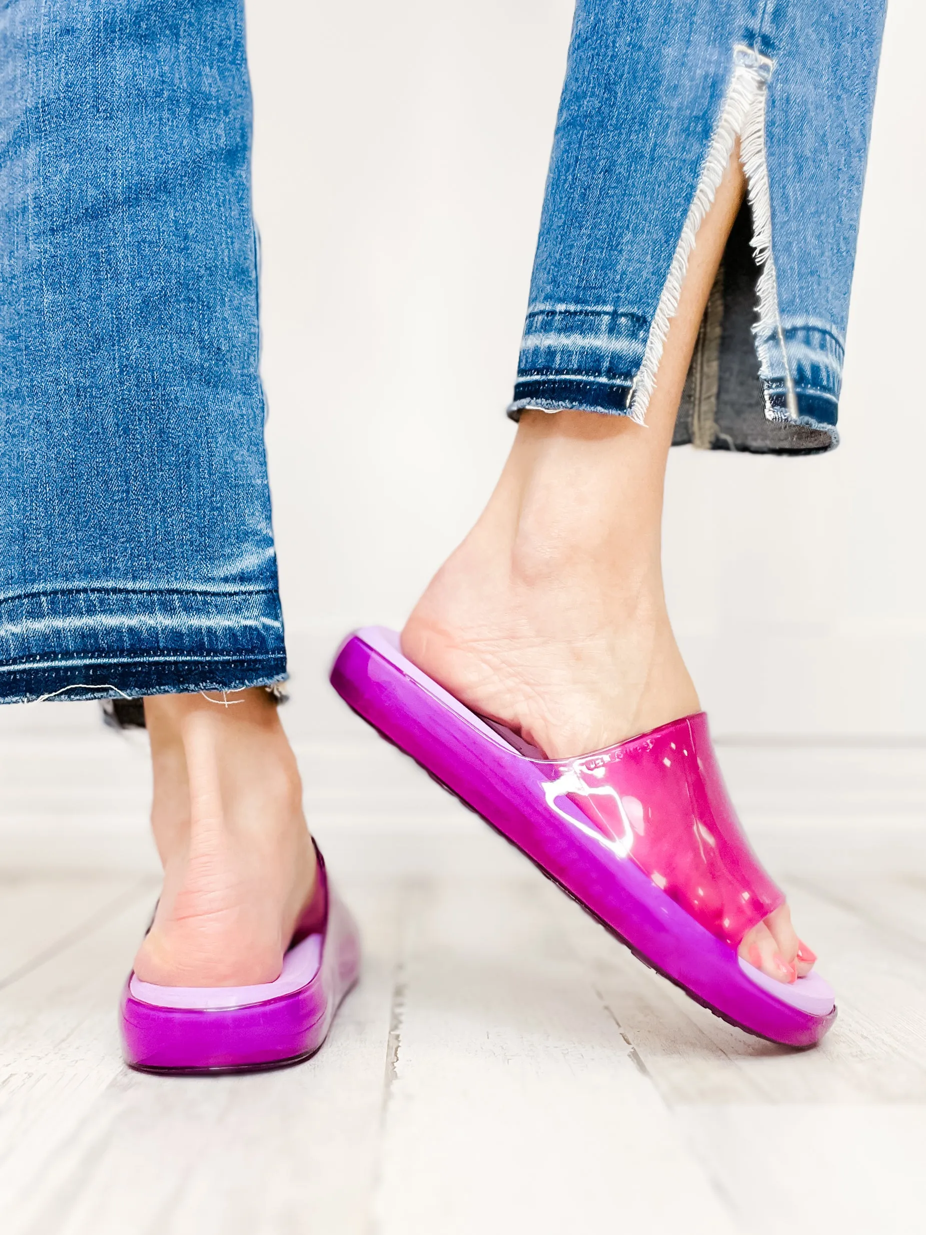 Yellowbox Marana Jelly Slides in Purple