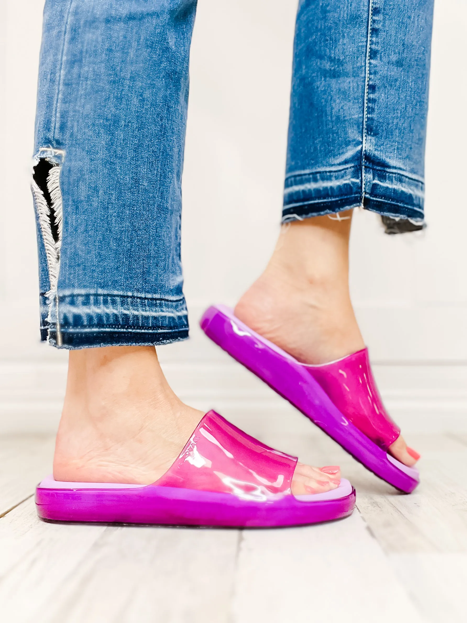 Yellowbox Marana Jelly Slides in Purple